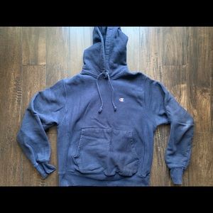 Champion Reverse Weave Hoodie Navy size S